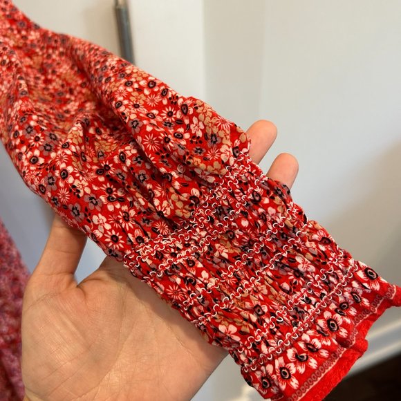 Max Studio Casual Red Print Dress - Picture 4 of 7